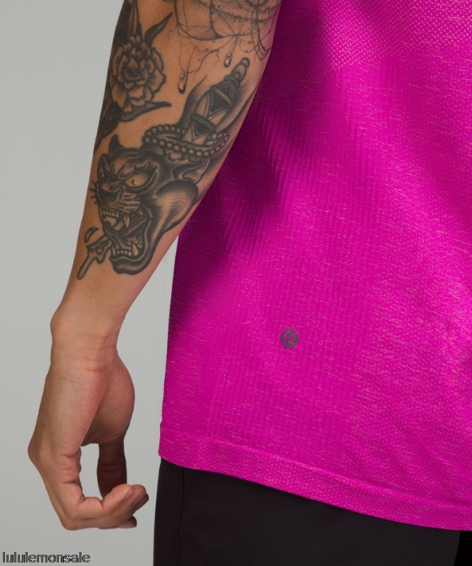 Lululemon Deutschland DELULU773 | Pink Clay Metal Vent Tech Kurzarmshirt 20